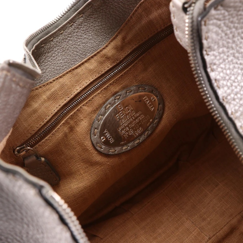 Fendi Metallic Silver Leather Hobo - Picture 4 of 16